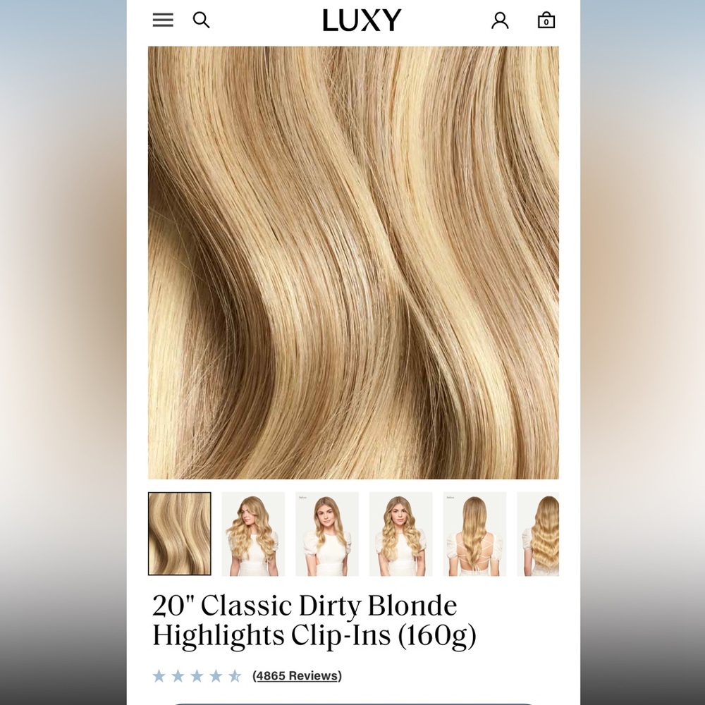 Classic Dirty Blonde 20” Clip-In Hair Extensions 160g